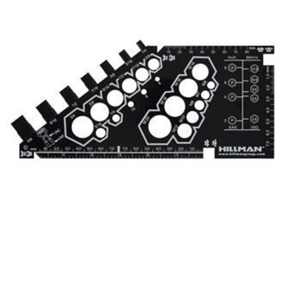 Hillman Bolt, Nut & Screw Gauge, Metric Black - Picture 4 of 8
